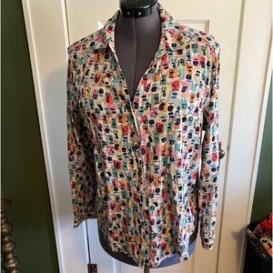 NIC + ZOE button up shirt XL chairs design